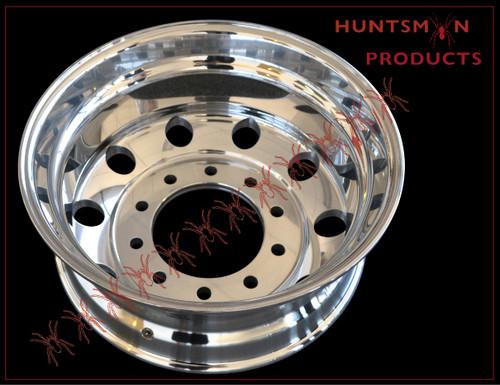 10 STUD TRUCK WHEELS. 22.5 ALLOY TRUCK WHEEL. 22 INCH. ALUMINIUM POLISH MACHINED