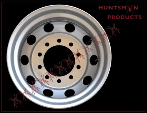 10 STUD TRUCK WHEELS. 22.5 STEEL TRUCK WHEEL. 22 INCH. SILVER FINISH