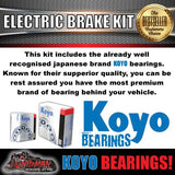 10" 6 Stud Trailer Electric Brake, Coupling Kit & p3 Controller + Jap Bearings