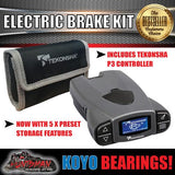 10" 6 Stud Trailer Electric Brake, Coupling Kit & p3 Controller + Jap Bearings
