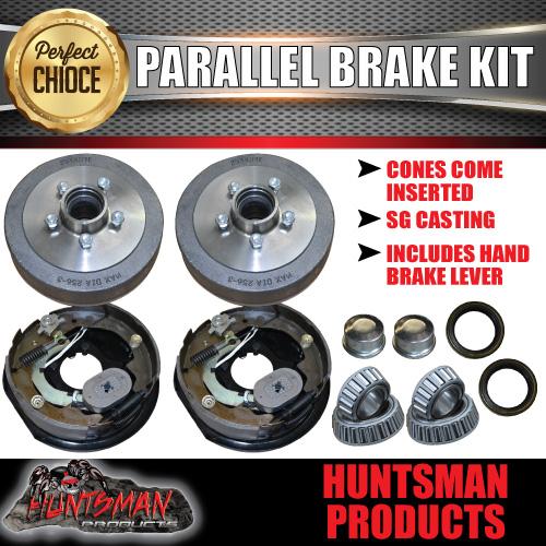 10" Parallel Trailer Electric Brake Kit. S.G Cast Drums.