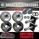 10" Trailer Electric Brake Kit & 45MM Sleeve Stub Axles.