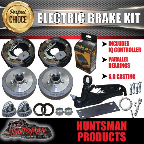 10" Parallel Trailer Electric Brake Kit inc Coupling Kit & IQ Controller