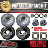 10" Parallel Trailer Electric Brake Kit. S.G Cast Drums.