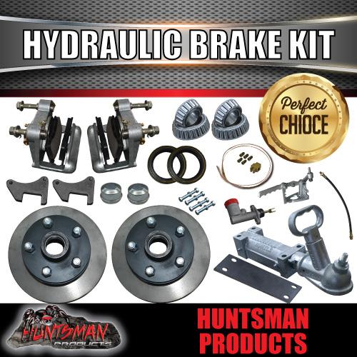 10" Natural 5 Stud Hydraulic Disc Brake Kit' + Full coupling & hyd Line kit'
