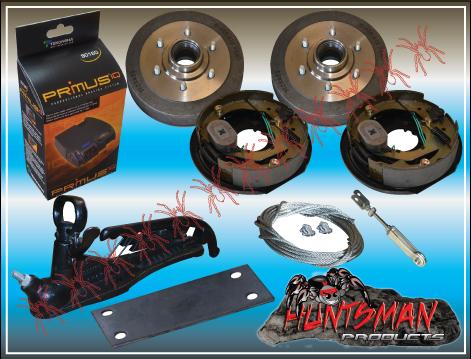 10" PARRALLEL TRAILER/CARAVAN ELECTRIC BRAKE KIT WITH STUB AXLES. .
