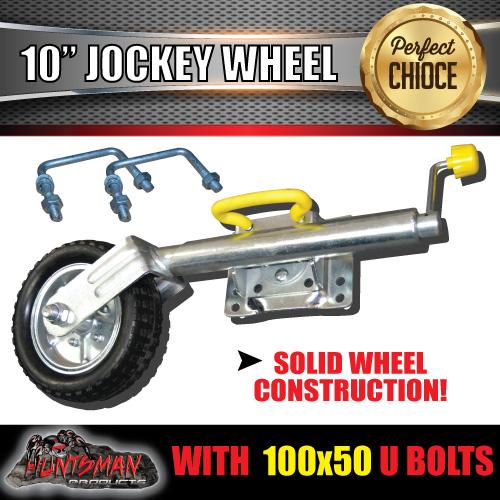 10" Swing Up Jockey Wheel & 100x50mm U bolts