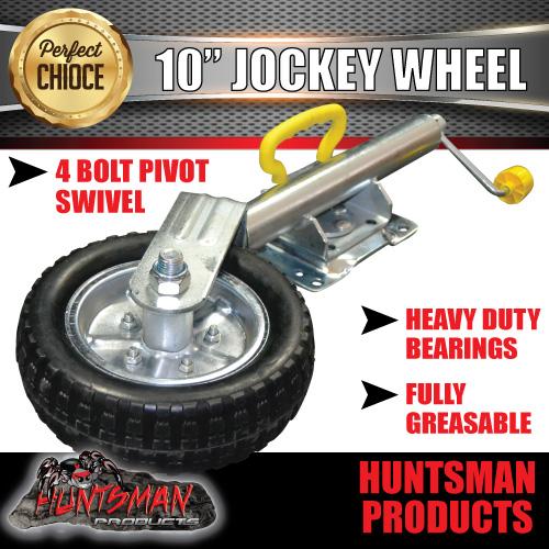 10" JOCKEY WHEEL.  SWING UP. SOLID WHEEL. 1000kg rated