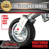 10" JOCKEY WHEEL.  SWING UP. SOLID WHEEL. 1000kg rated