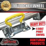 10" JOCKEY WHEEL.  SWING UP. SOLID WHEEL. 1000kg rated