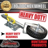10" JOCKEY WHEEL.  SWING UP. SOLID WHEEL. 1000kg rated